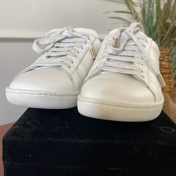 Yves Saint Laurent Signature Optic White leather Court Classic Lips Sneaker 36 - Picture 5 of 9